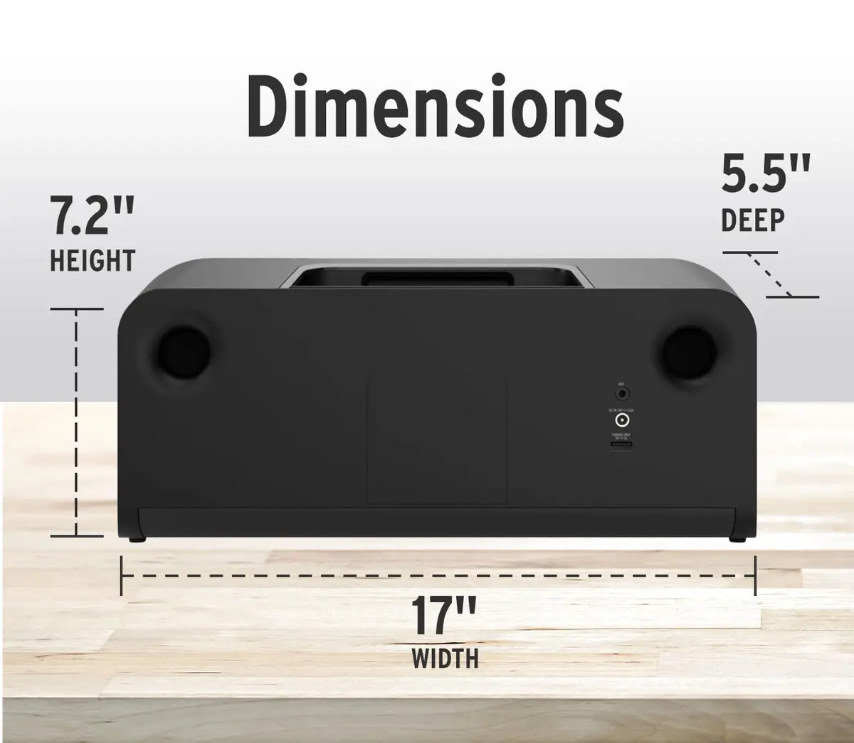 Klipsch Groove XXL Portable Bluetooth Speaker 17" Black | Deep Bass & 22H Playtime - view 3