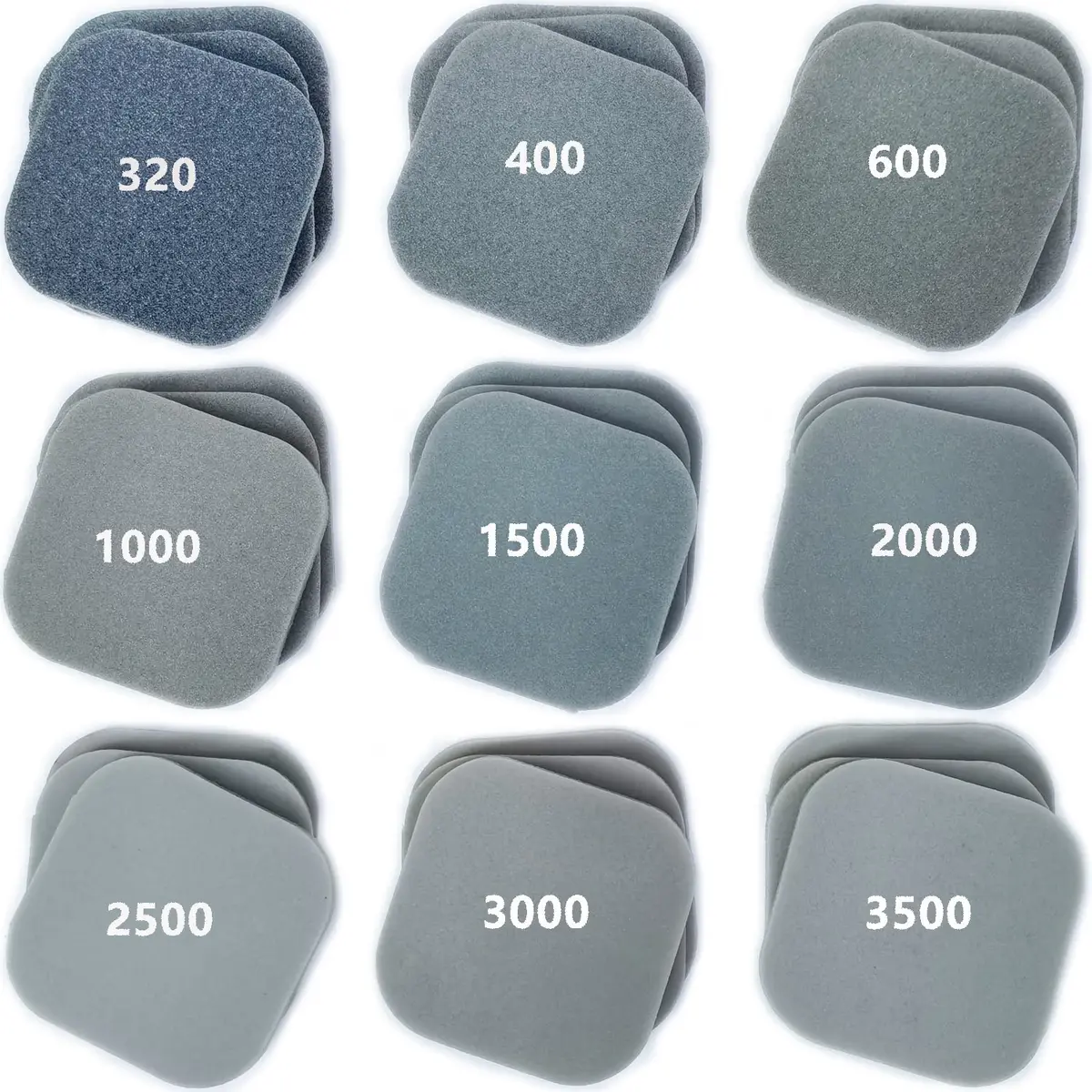 HDongany Sanding Blocks 54 Pack, 9 Grits 320-3500, 2" x 2" Soft Touch Sanding Sponge Pads | For Woodworking, Furniture Polishing, Metal Derusting - main product image