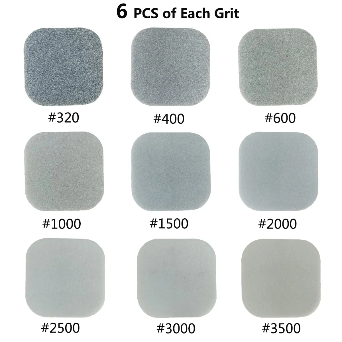 HDongany Sanding Blocks 54 Pack, 9 Grits 320-3500, 2" x 2" Soft Touch Sanding Sponge Pads | For Woodworking, Furniture Polishing, Metal Derusting - view 3