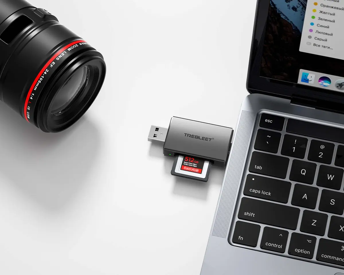 TREBLEET CFexpress Type B Card Reader USB 3.2 10Gbps Up to 900MB/s | High-Speed OTG Adapter for Cameras & Devices - view 3