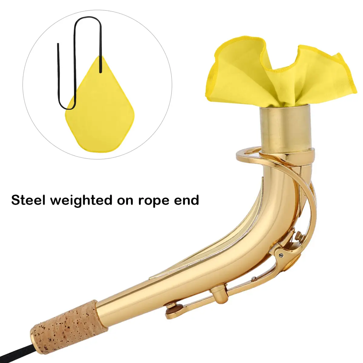 Eison Yellow Brass & Woodwind Instrument Cleaning Kit 8pcs | Sax & Clarinet Care - view 6
