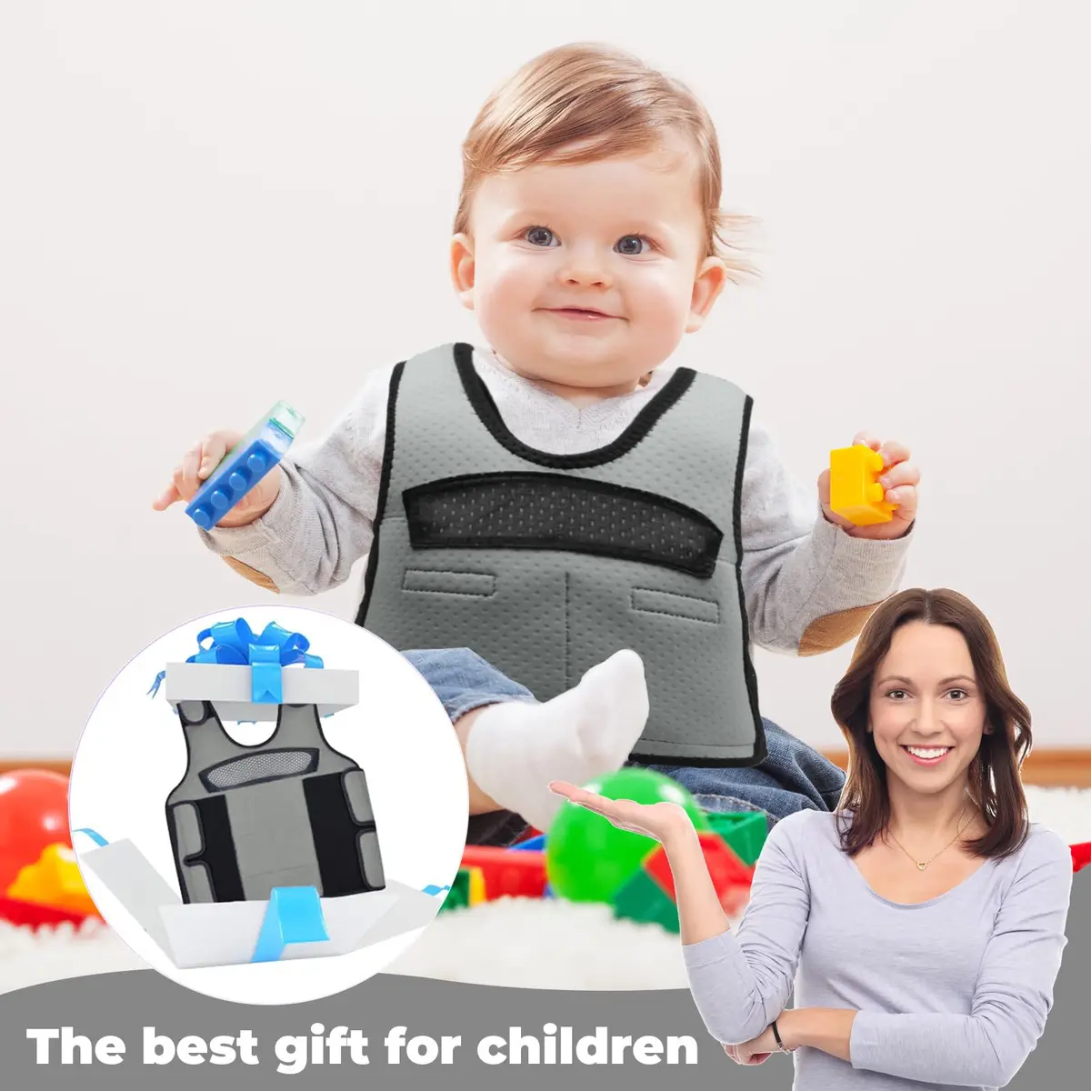 oboist Weighted Vest for Kids Including 6 Removable Weights | Comfort & Adjustable Fit (70-120 chars) - view 7