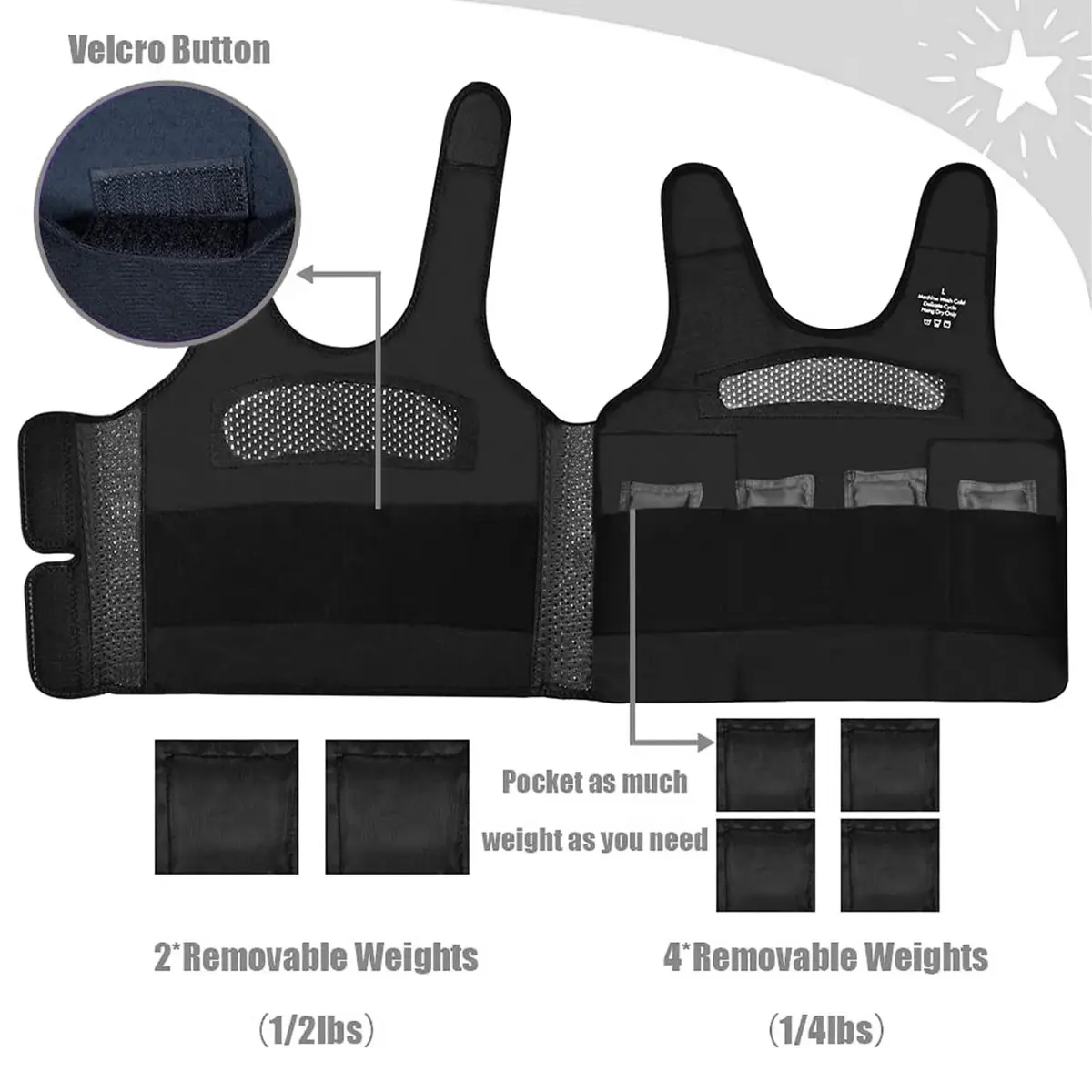 oboist Weighted Vest for Kids Including 6 Removable Weights | Comfort & Adjustable Fit (70-120 chars) - view 2