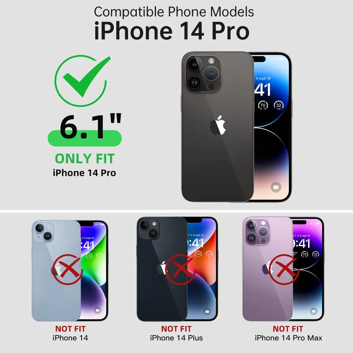 Beasyjoy Waterproof Case for iPhone 14 Pro 6.1" | Heavy Duty Shockproof Armor - view 2