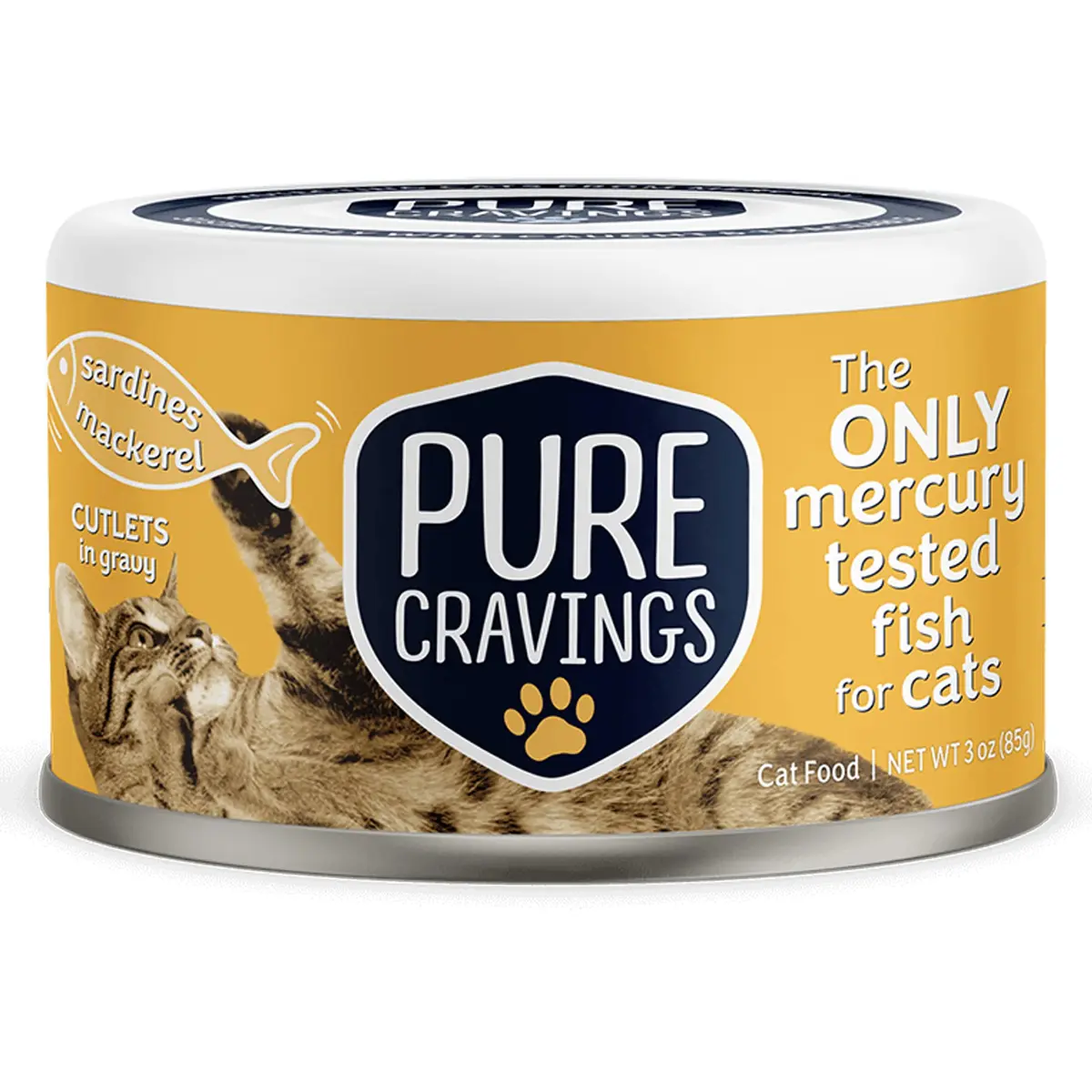Pure Cravings Wet Cat Food in Gravy 12 Pack | Mercury Tested, Grain-Free, Non-GMO, Natural Fish - main product image