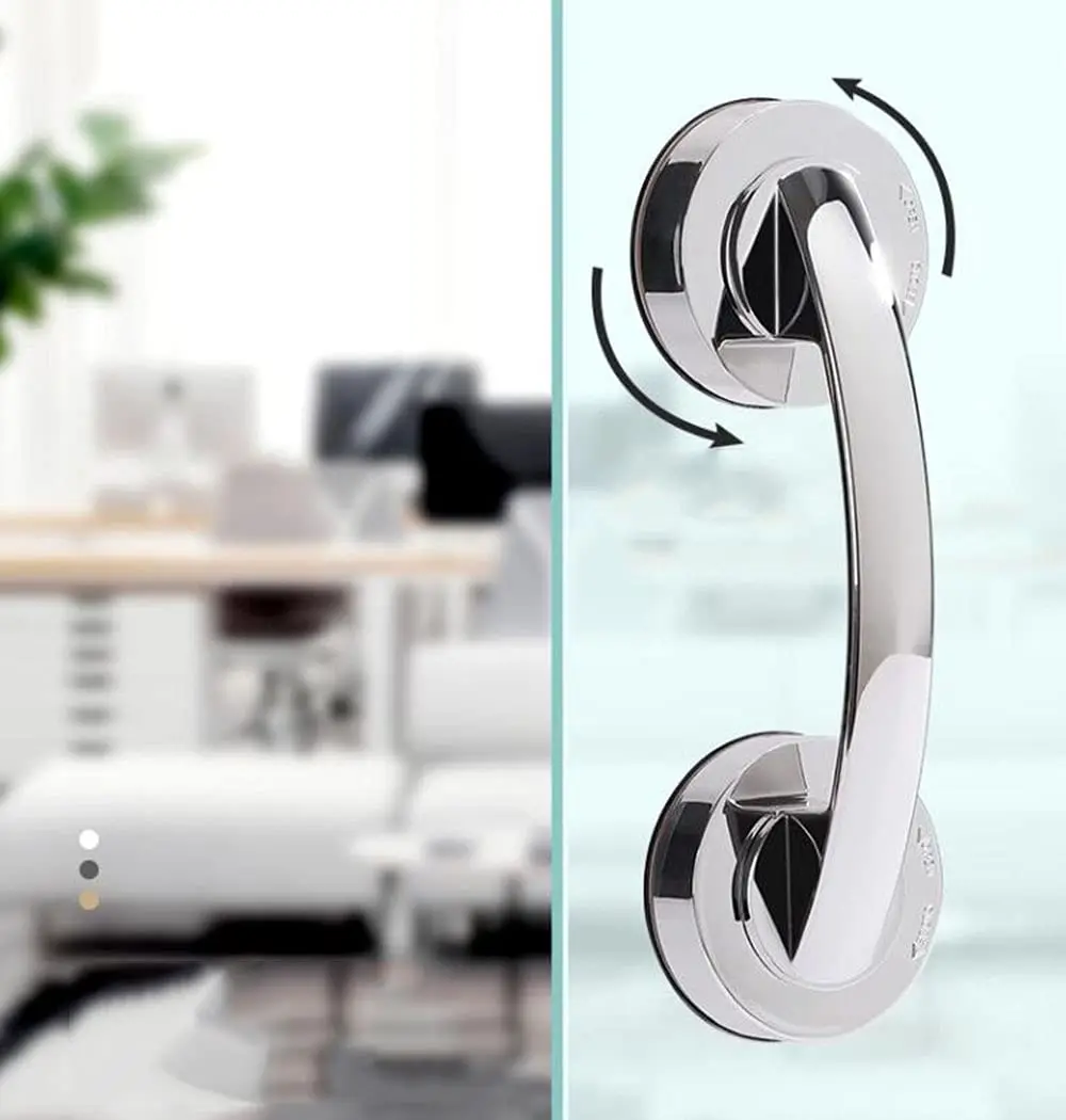 YIDELAI Suction Cup Door Handle for Glass Doors, Cabinets, and Sliding Doors | 19.4cm (7.6") Silver - view 3