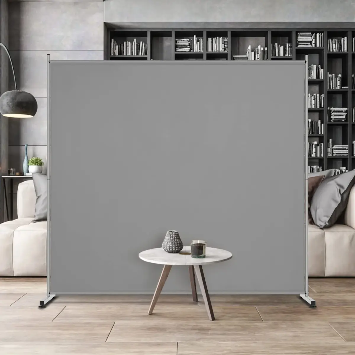 RANTILA Single Panel Room Divider 71''W x 71''H | Freestanding Privacy Screen with Metal Base - view 6