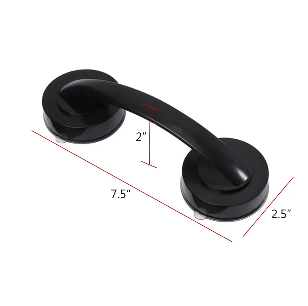 YIDELAI Suction Cup Door Handle for Glass Doors & Cabinets 194mm (7.6 inches) Black - view 2