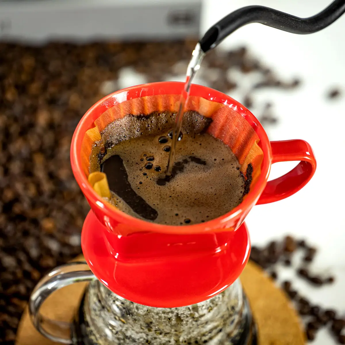 LHUKSGF Pour Over Ceramic Coffee Dripper 2 Cups | Traditional Handcrafted Brew - view 4