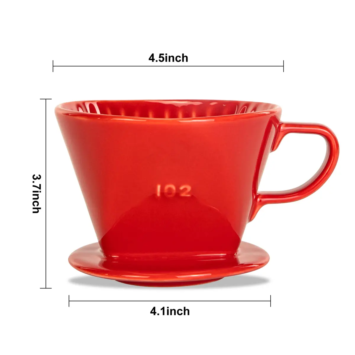 LHUKSGF Pour Over Ceramic Coffee Dripper 2 Cups | Traditional Handcrafted Brew - view 6