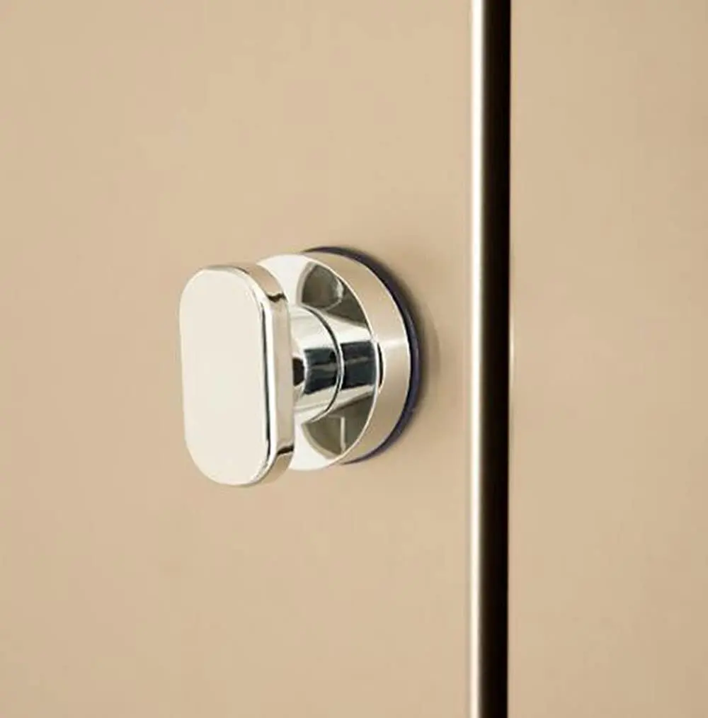 YIDELAI Suction Cup Door Handle with Locking Mechanism for Glass Doors, Cabinets, and Sliding Doors | 19.4cm (7.6 inches) Silver - main product image
