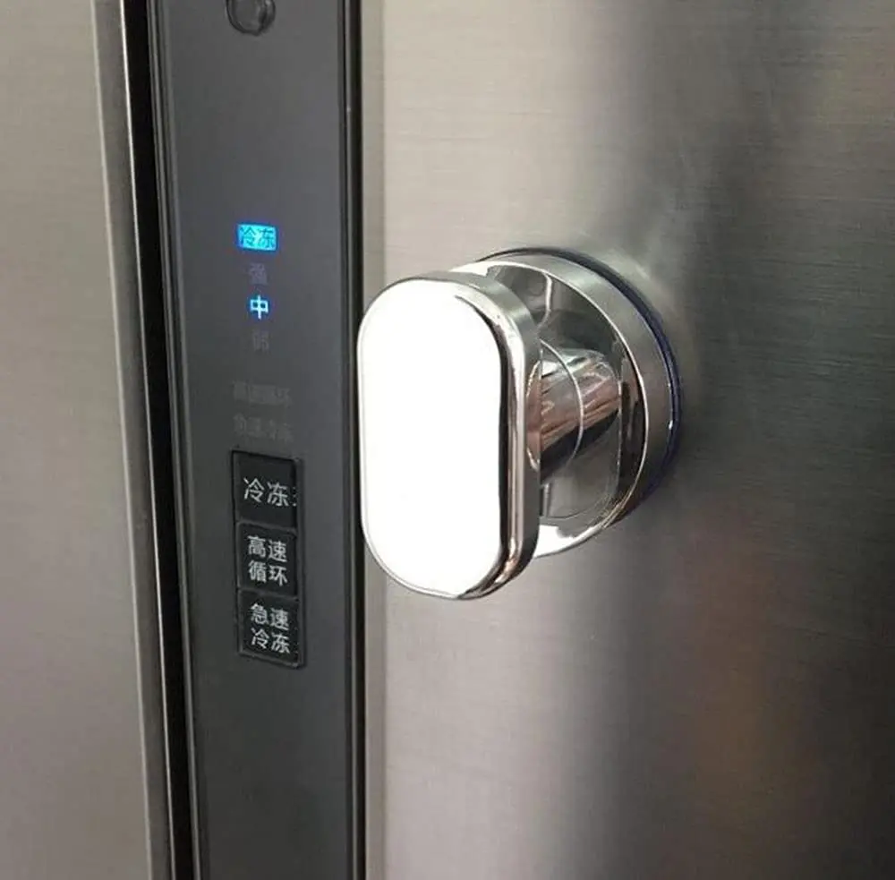YIDELAI Suction Cup Door Handle with Locking Mechanism for Glass Doors, Cabinets, and Sliding Doors | 19.4cm (7.6 inches) Silver - view 3