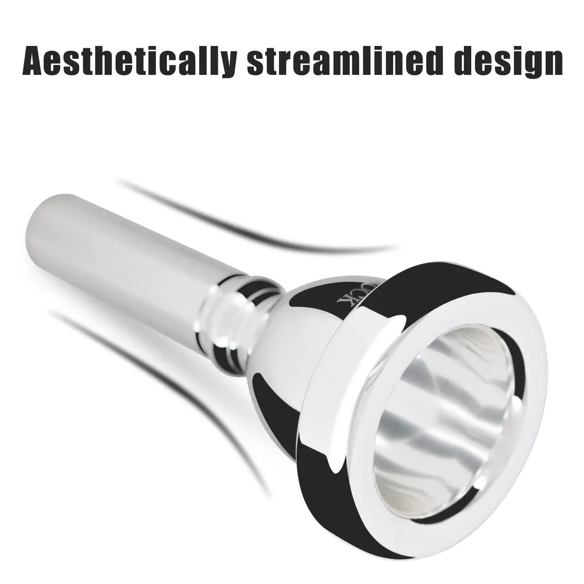 EASTROCK Standard Tuba Mouthpiece 6.8cm (2.68in) Silver Plated | Vacuum Packed for Tuba Players - view 3