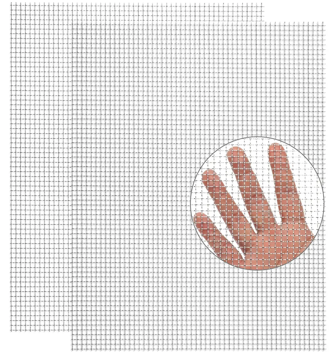 Valchoose 304 Stainless Steel Mesh Screen 2-Pack | 5 Mesh, 11" x 14.2" Crimped Weave - main product image