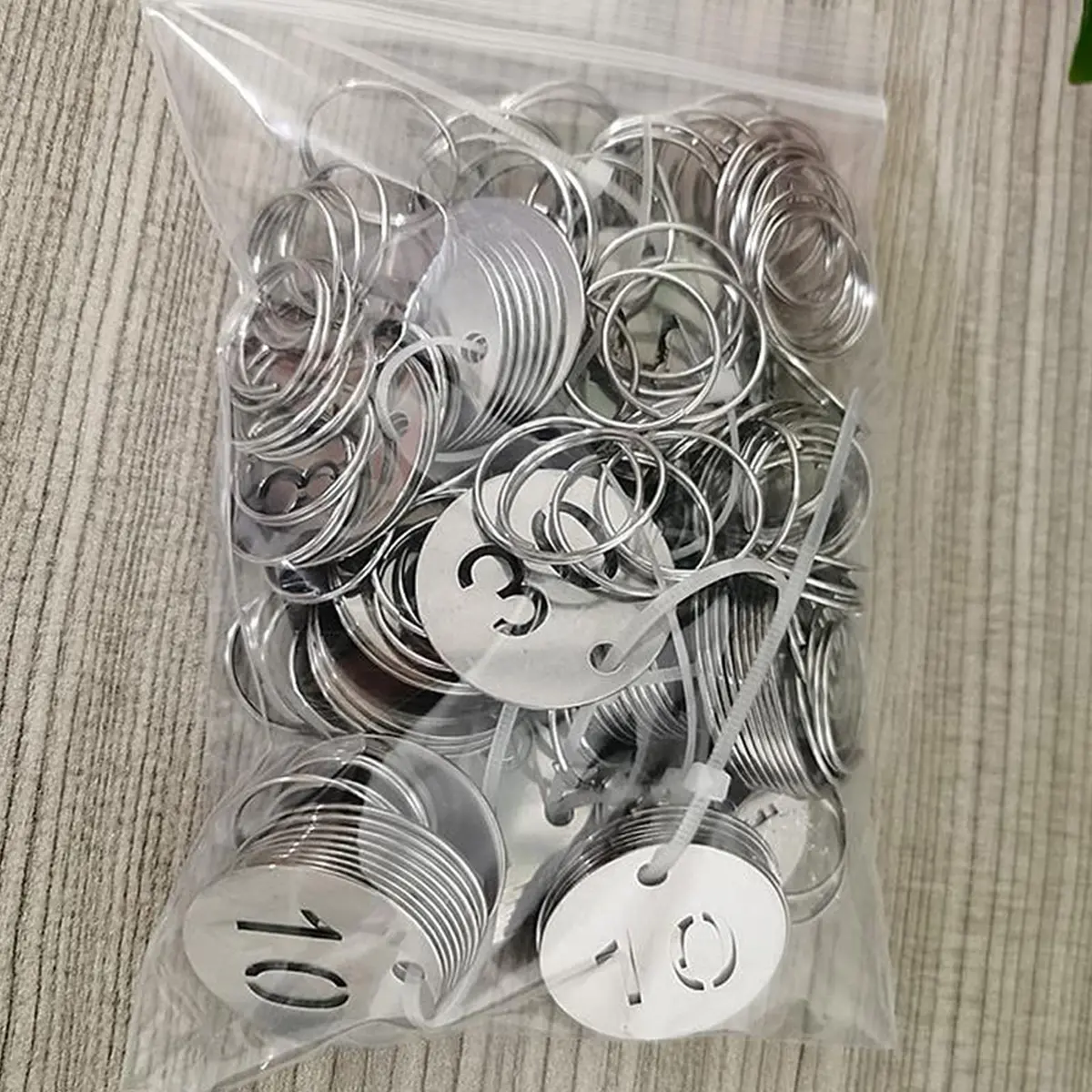 Wzttdm Stainless Steel Numbered Tags, Round Metal Key Tags with Rings (1-30) | Durable, Corrosion-Resistant ID Tags for Office & Home - view 6