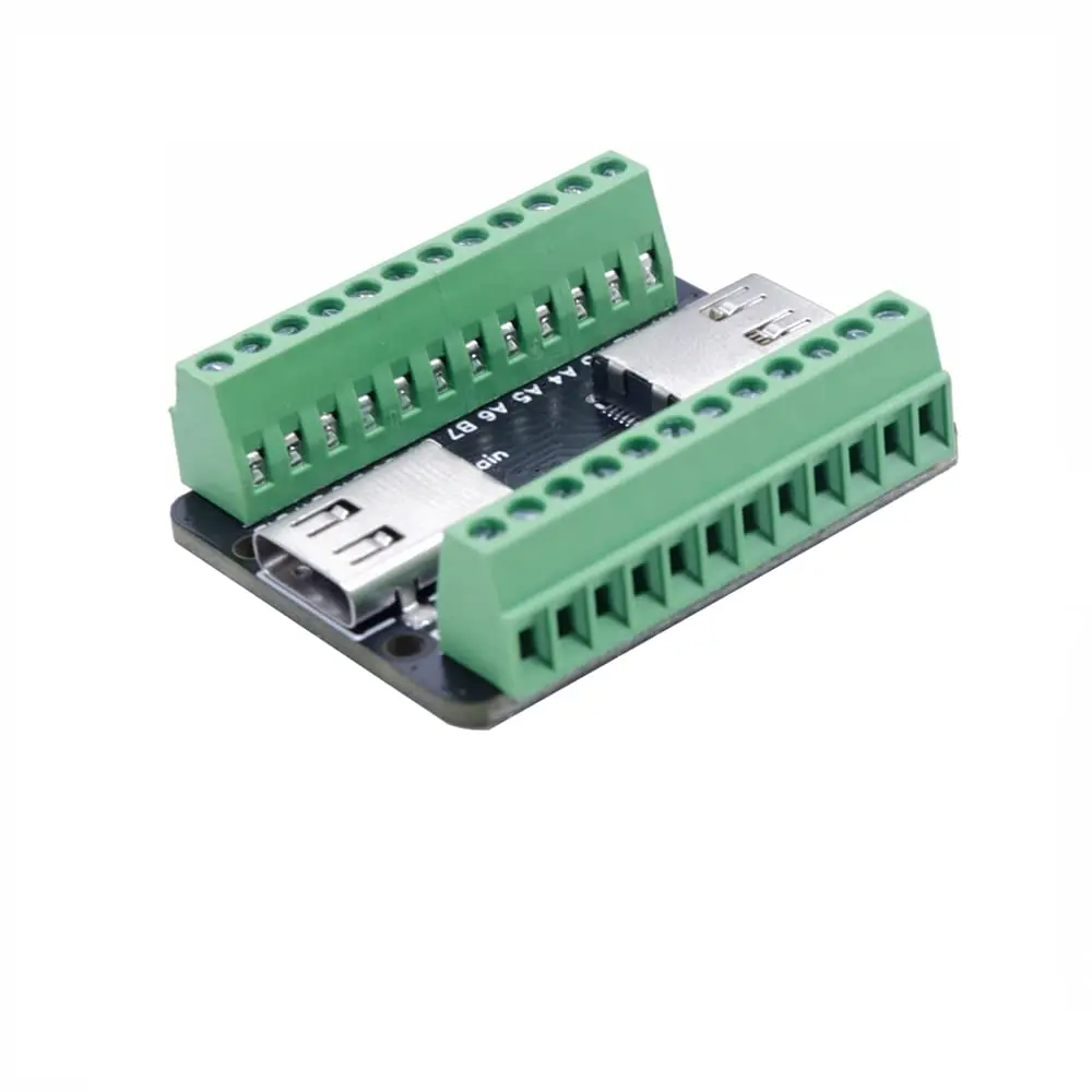 Treedix USB 3.1 Type C Female to Female Adapter Breakout Board 24 Pin | Data Line Wire Extension - main product image