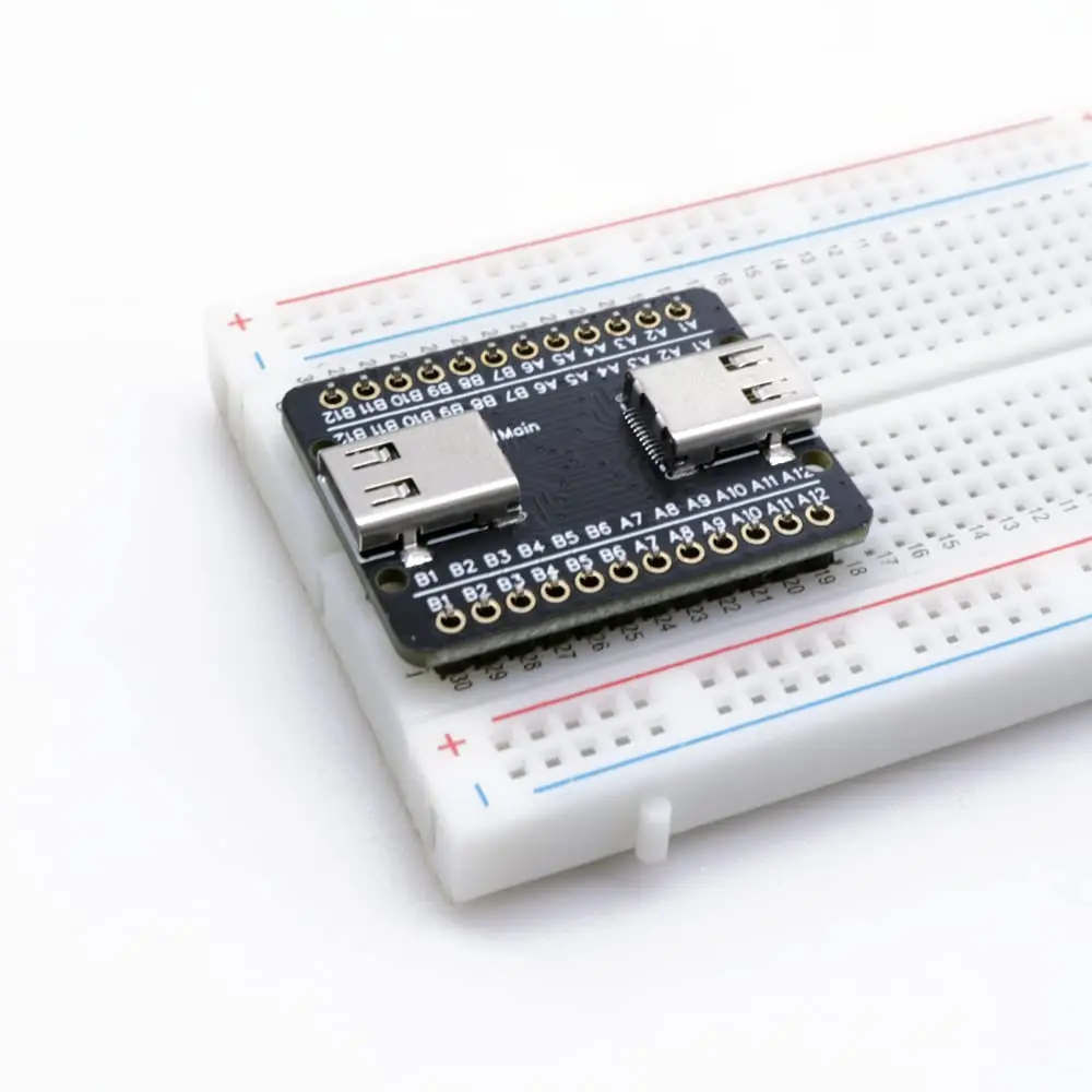 Treedix USB 3.1 Type C Female to Female Adapter Breakout Board 24 Pin | Data Line Wire Extension - view 3