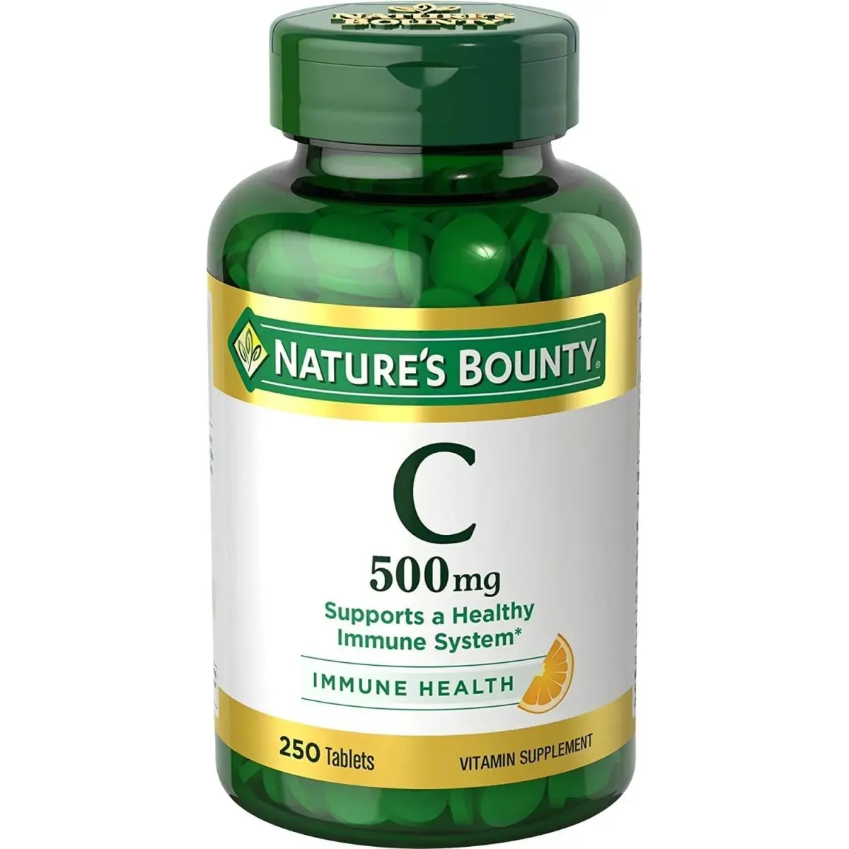 Nature's Bounty Pure Vitamin C 500 mg Tablets 250 Count (Pack of 9) | Immune Support with Antioxidant Power - main product image