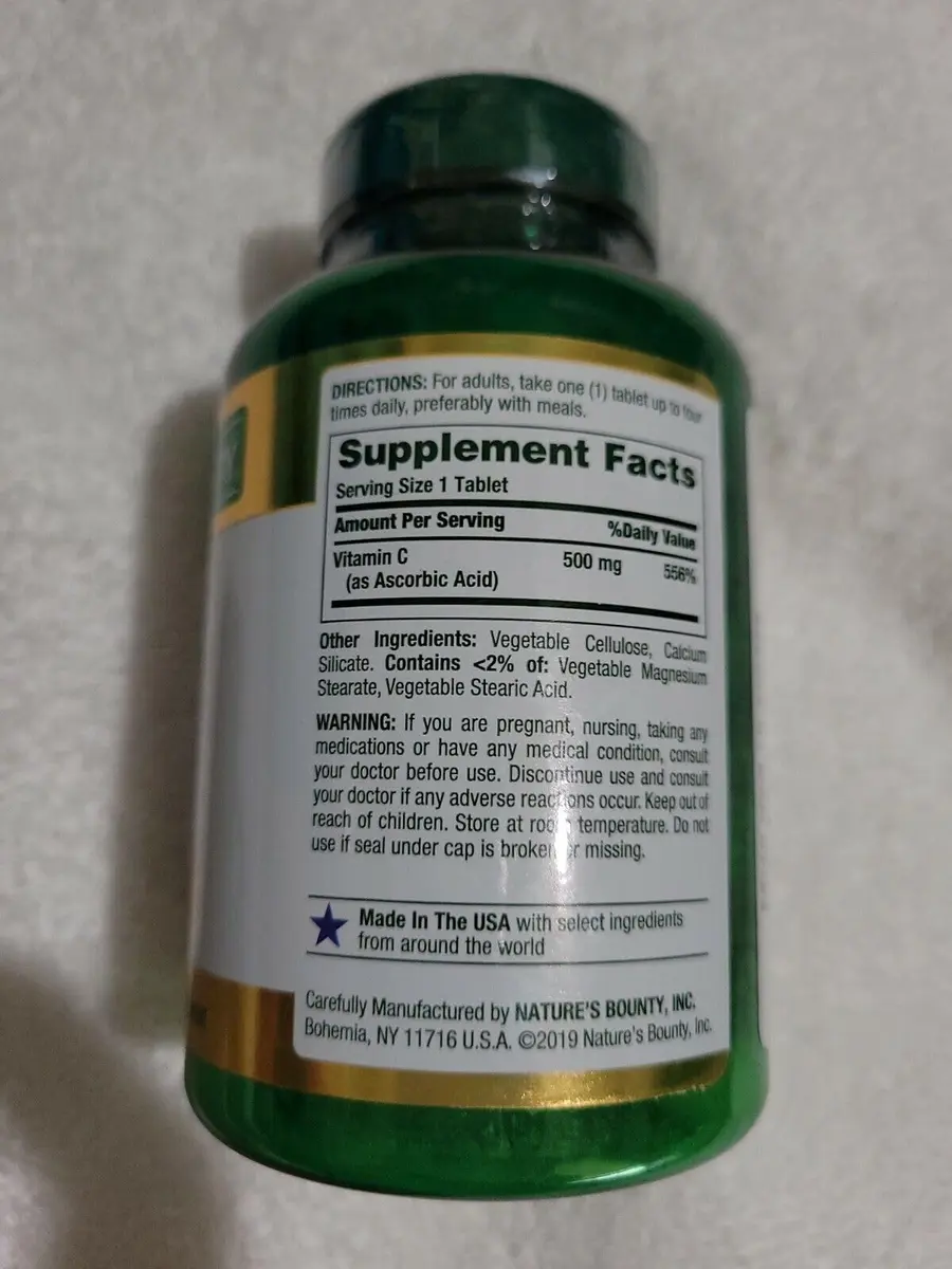 Nature's Bounty Pure Vitamin C 500 mg Tablets 1500 Count (Pack of 6) | Immune Support with Antioxidant Power - view 3