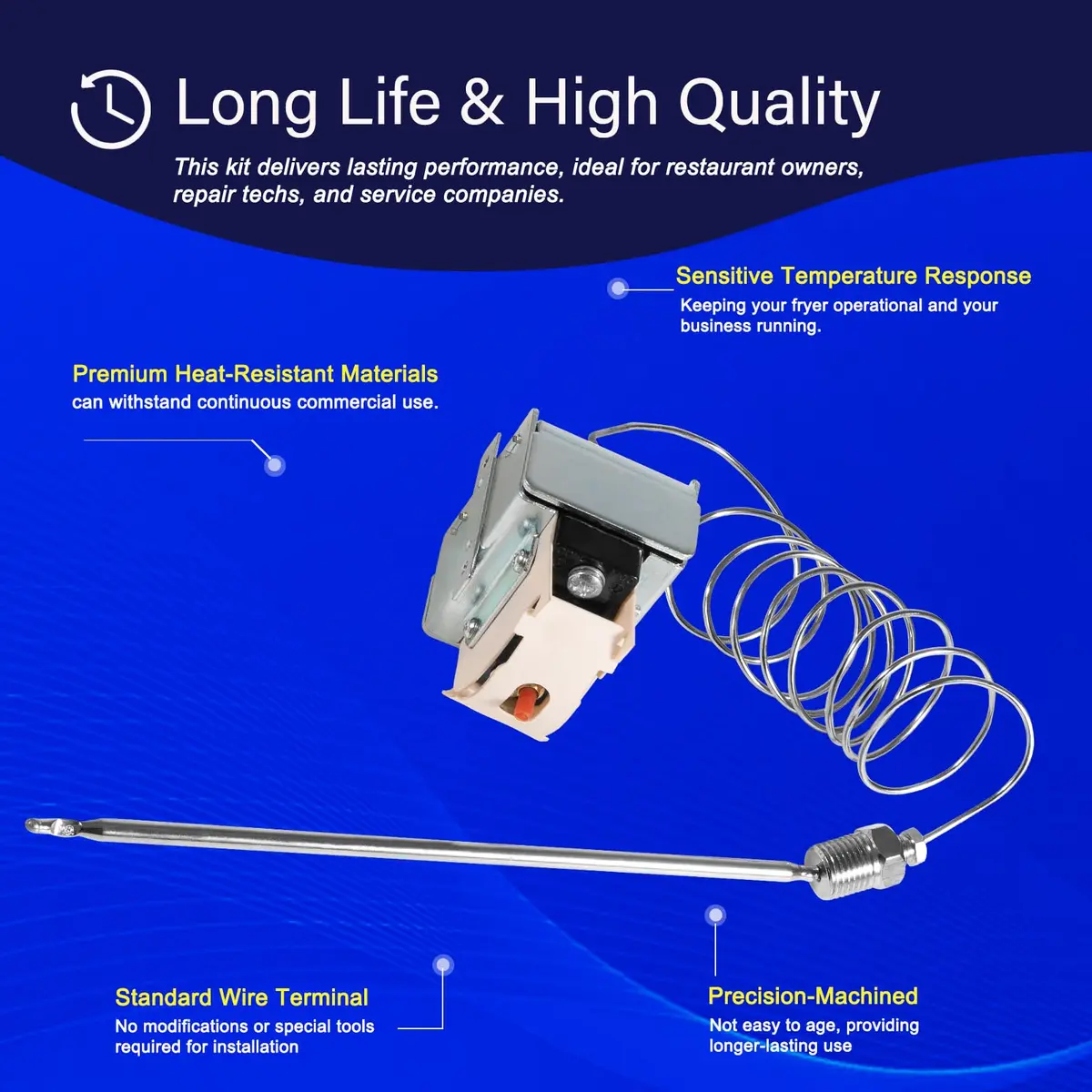 Yoursme PP10084 High Limit Switch for Pitco Fryers | 450°F Safety Cutoff (0.44 lb) - view 5