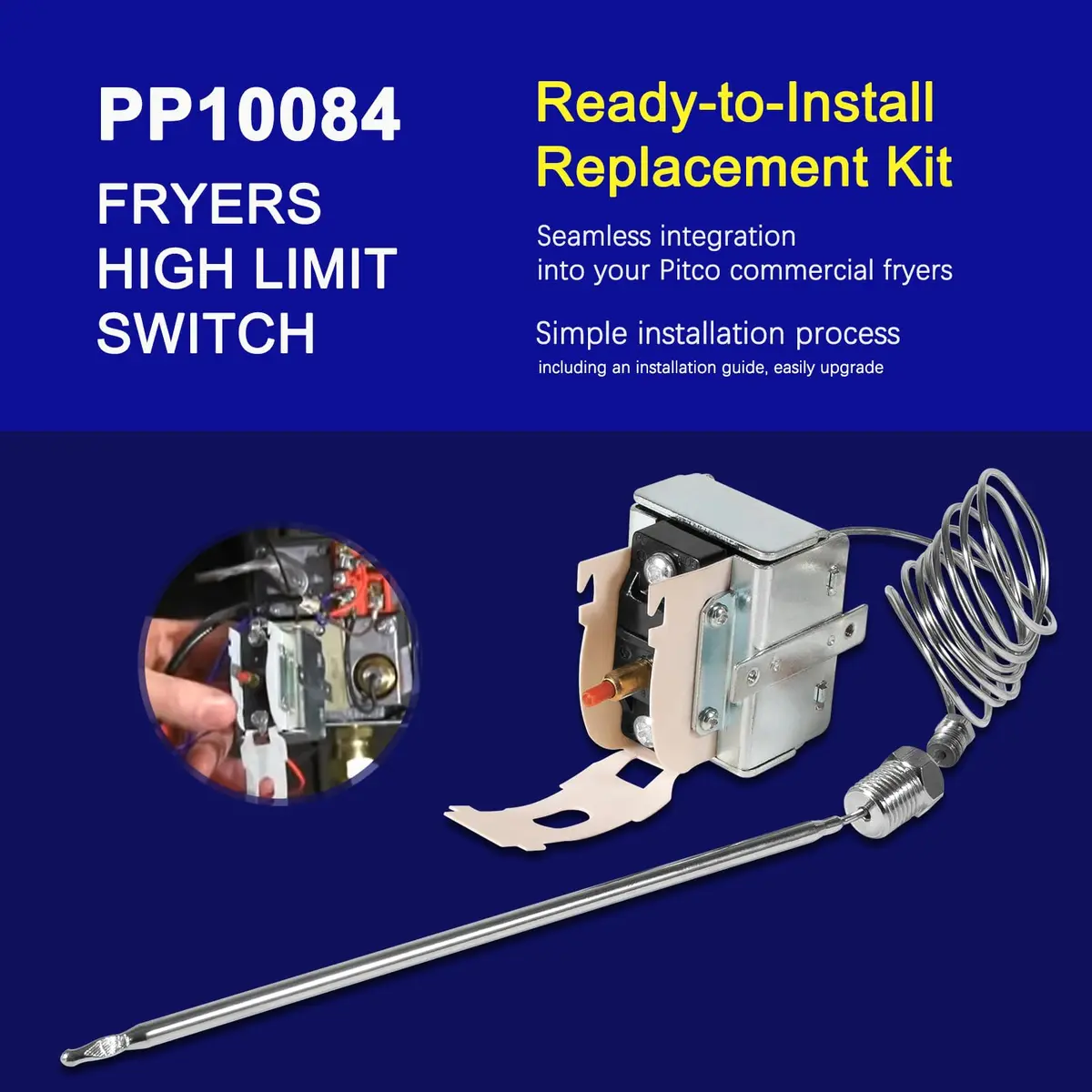 Yoursme PP10084 High Limit Switch for Pitco Fryers | 450°F Safety Cutoff (0.44 lb) - view 4