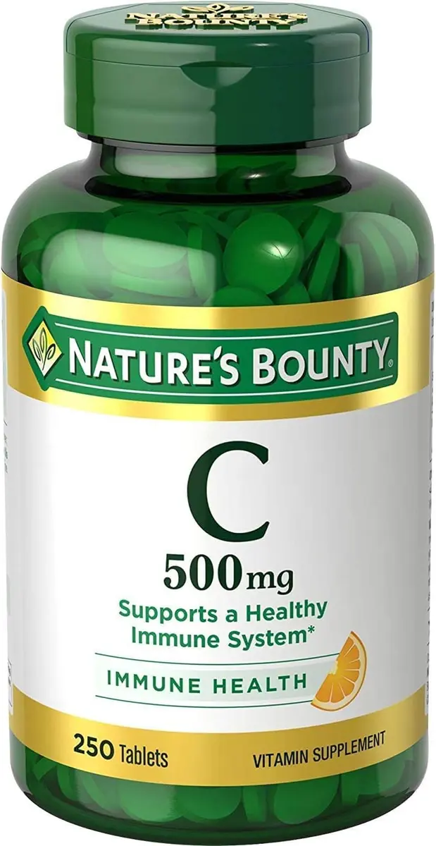 Nature's Bounty Pure Vitamin C 500 mg Tablets 250 Count (Pack of 3) | Immune Support with Antioxidant Power - main product image