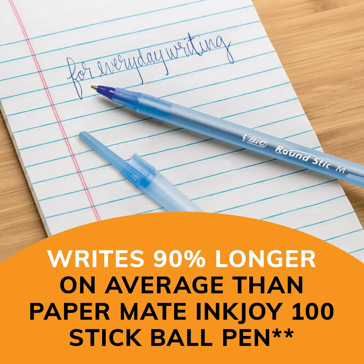 BIC Round Stic Xtra Life Ballpoint Pen 316 Count (Blue) | Smooth Ink Flow, Flexible Barrel - view 4
