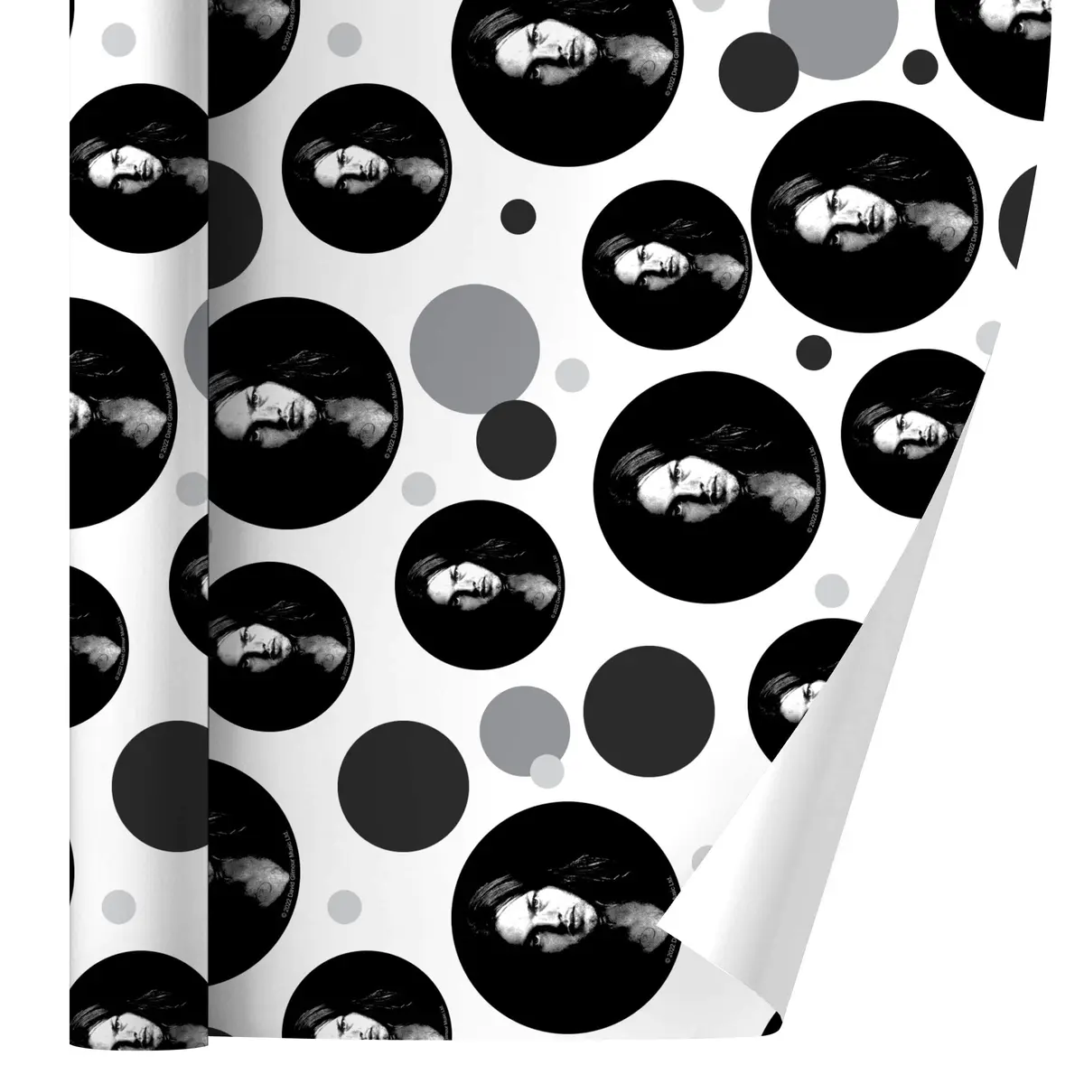 GRAPHICS & MORE David Gilmour Portrait Gift Wrap Wrapping Paper Roll | Vibrant, Official Pink Floyd Design, 76cm x 183cm - main product image