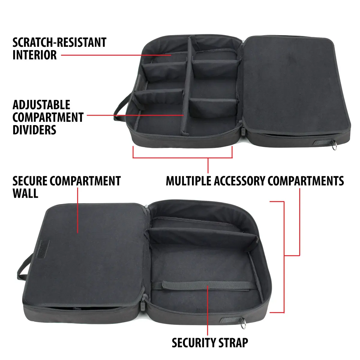 USA Gear Carrying Case for OLED Steam Deck & Gaming Accessories | Customizable Interior, Durable Nylon, Travel-Ready (120 chars) - view 4