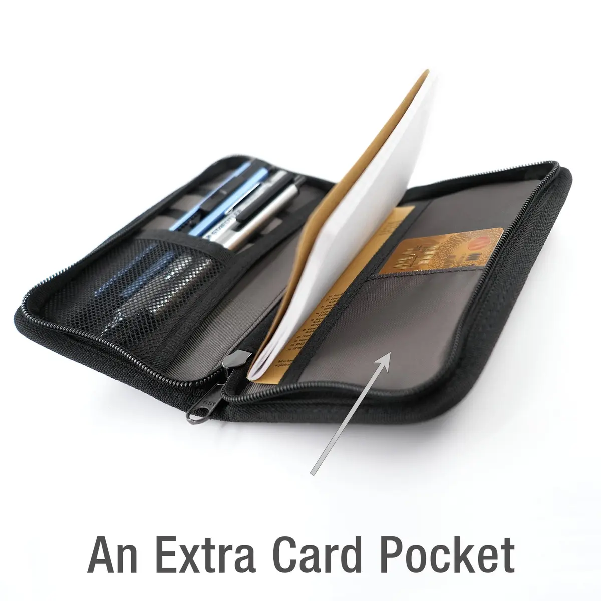 Krozur Field Notes Cover with YKK Zipper 3.5 x 5.5 Pocket Journal Cover Water Resistant - view 5