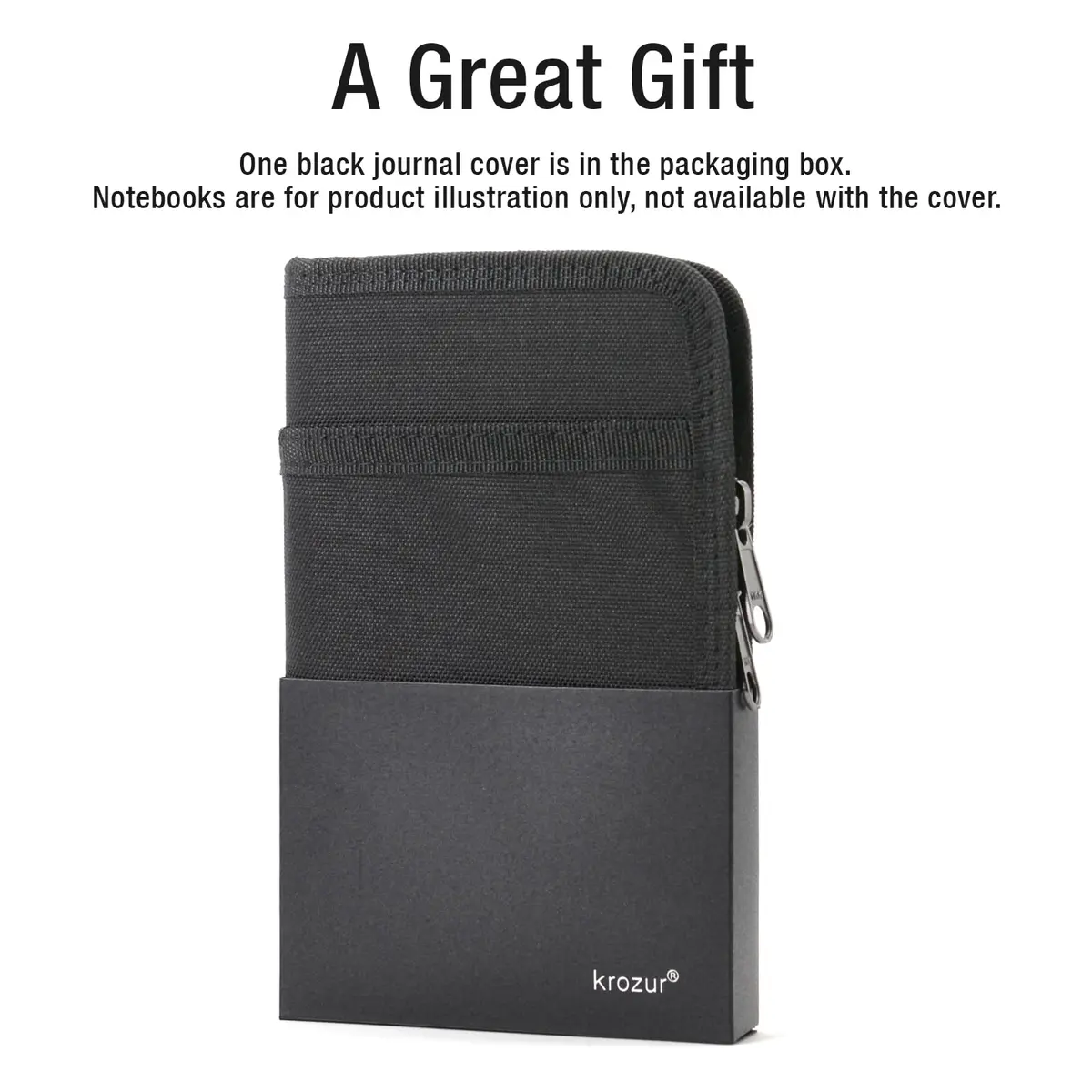 Krozur Field Notes Cover with YKK Zipper 3.5 x 5.5 Pocket Journal Cover Water Resistant - view 9