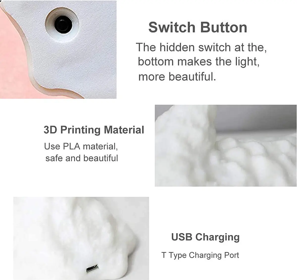 HGomx Fire Dragon Lamp Light 3D Night Light USB Rechargeable | Realistic Dragon Design, Multicolor, 2pcs - view 3