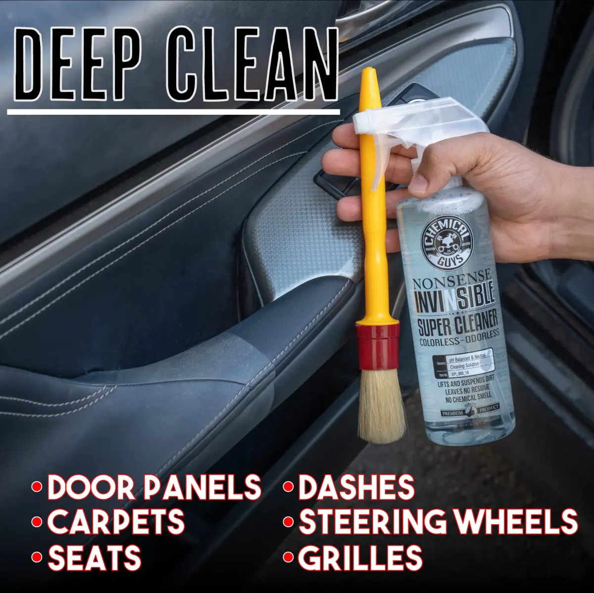Chemical Guys Sprayable Leather Cleaner and Conditioner with Nonsense All Surface Cleaner, 473ml (16 fl oz) | pH Balanced Formula - view 3