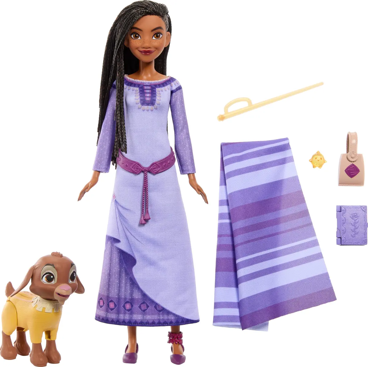 Mattel Disney Wish Asha of Rosas Adventure Pack Doll with Valentino & Star, Ages 3+ - view 7