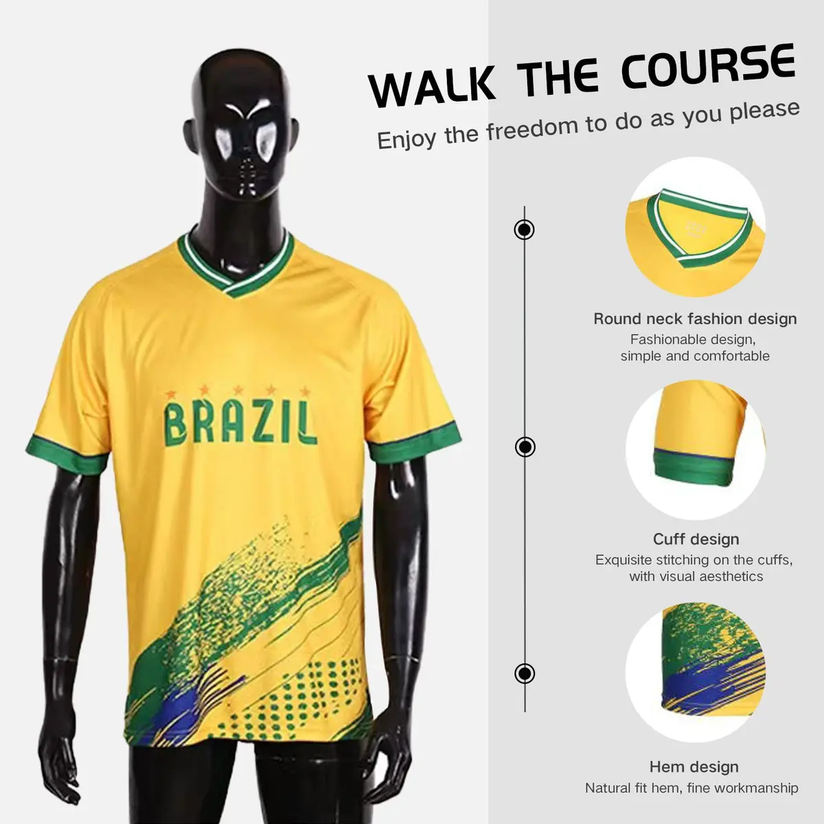 DIBEI Brazil 2026 World Cup Fan Soccer Jersey - Medium - view 5