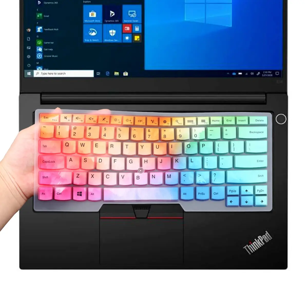 i-Tensodo Colorful Silicone Keyboard Cover for 14" Lenovo Thinkpad T14/T14s/L14/E14/X1 Carbon/Extreme (US Layout) - main product image