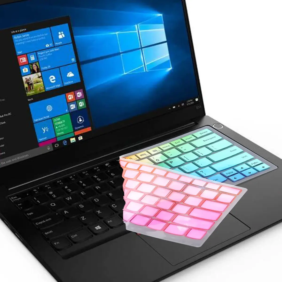 i-Tensodo Colorful Silicone Keyboard Cover for 14" Lenovo Thinkpad T14/T14s/L14/E14/X1 Carbon/Extreme (US Layout) - view 5