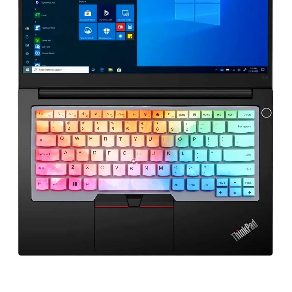 i-Tensodo Colorful Silicone Keyboard Cover for 14" Lenovo Thinkpad T14/T14s/L14/E14/X1 Carbon/Extreme (US Layout) - view 4
