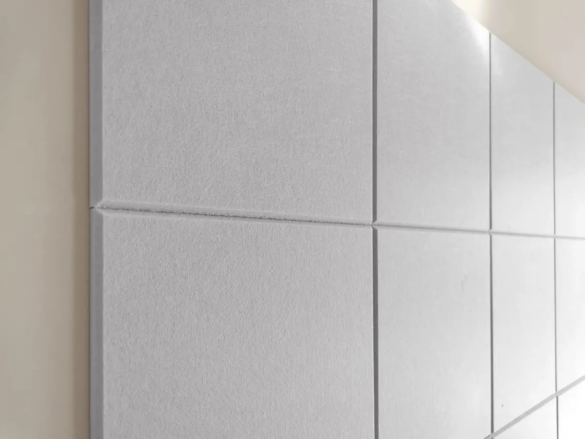 DECORITA Felt Wall Tiles | Large Cork Board Alternative | 12-Pack Gray White - view 4