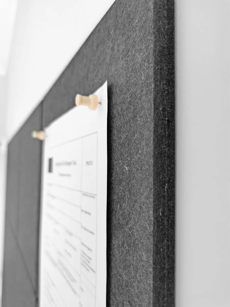 DECORITA Gray Felt Tiles Bulletin Board 12-Pack (11.8"x11.8" Each) | Customizable Wall Organizer for Office & Home - view 6