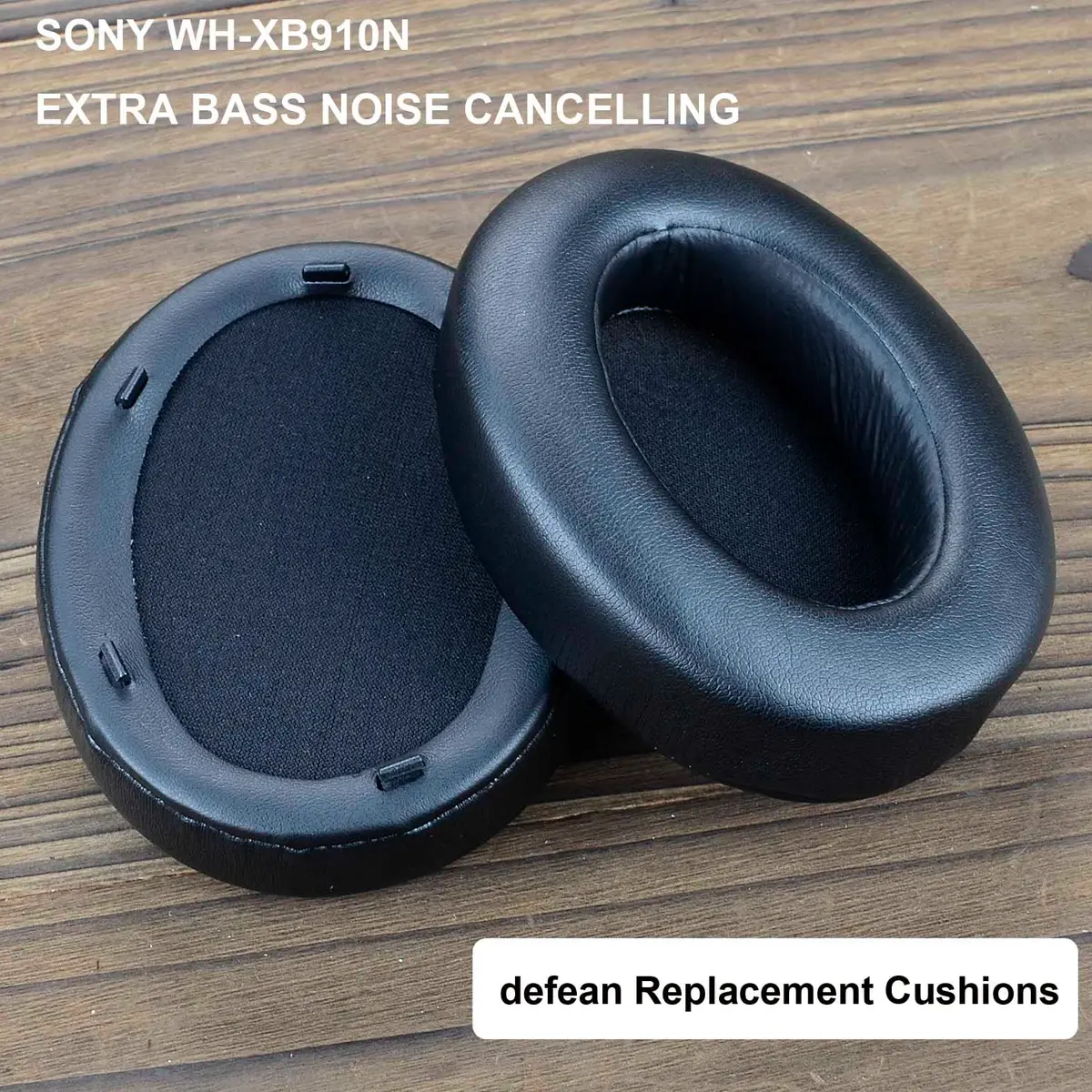 Defean Black Earpads for Sony WH-XB910 XB910N | Replacement Headphone Cushions - view 6