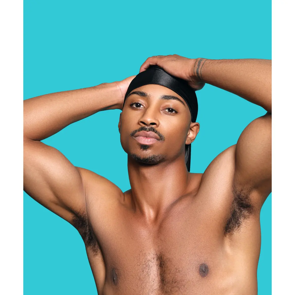 KISS COLORS & CARE Power Wave Silky Satin Durag Black | Breathable Premium Fabric - view 3
