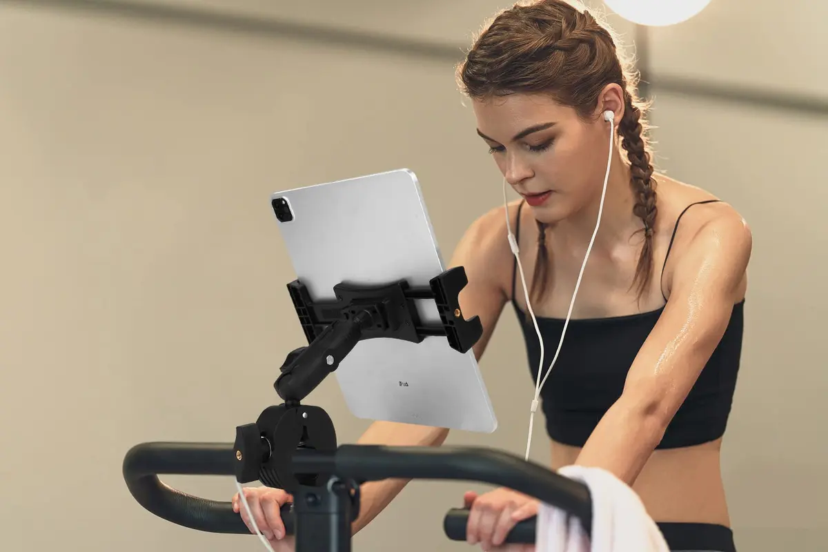 Peastrex Portable Electronic Device Mount for Exercise Bikes | Durable Nylon & Glass Fiber, 4-13" Compatibility, 220g - view 2