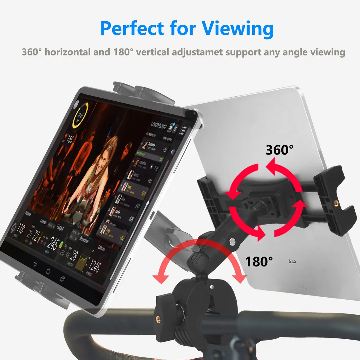 Peastrex Portable Electronic Device Mount for Exercise Bikes | Durable Nylon & Glass Fiber, 4-13" Compatibility, 220g - view 3