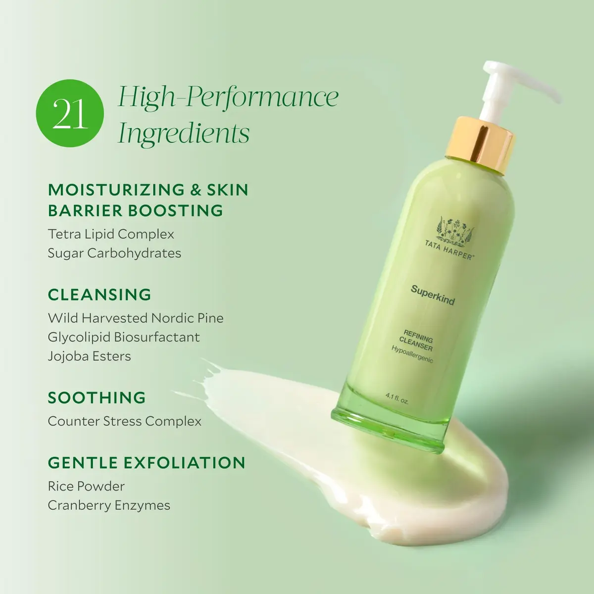 Tata Harper Superkind Refining Cleanser 125ml | Gentle Exfoliating for Sensitive Skin - view 3