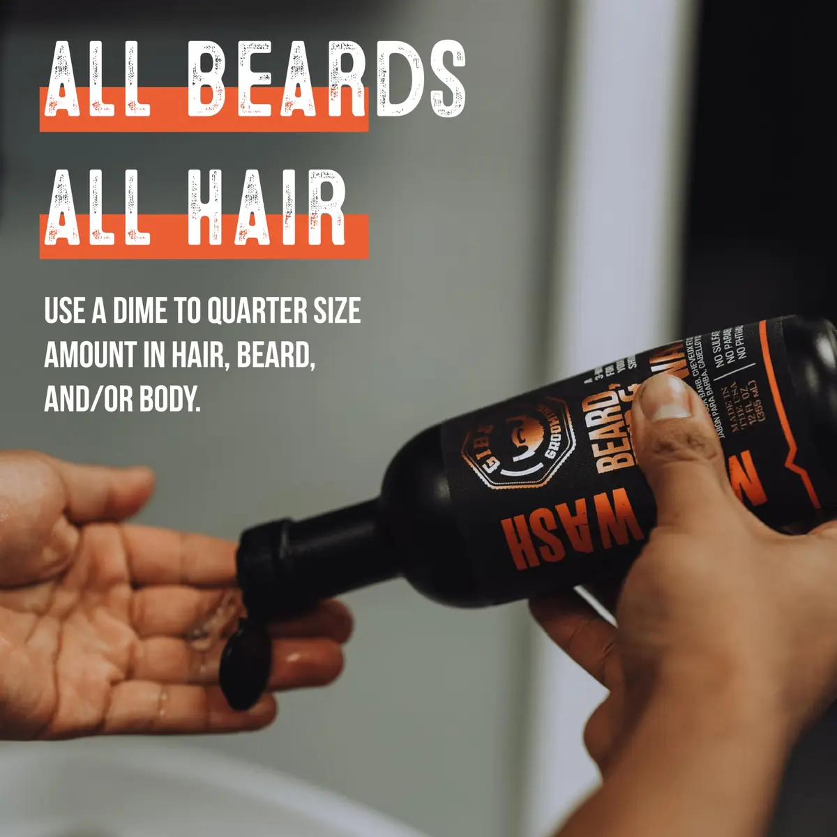 GIBS 3 in 1 Man Wash Body Wash 3.25oz | Beard, Hair & Body Moisturizing & Cleansing - view 3