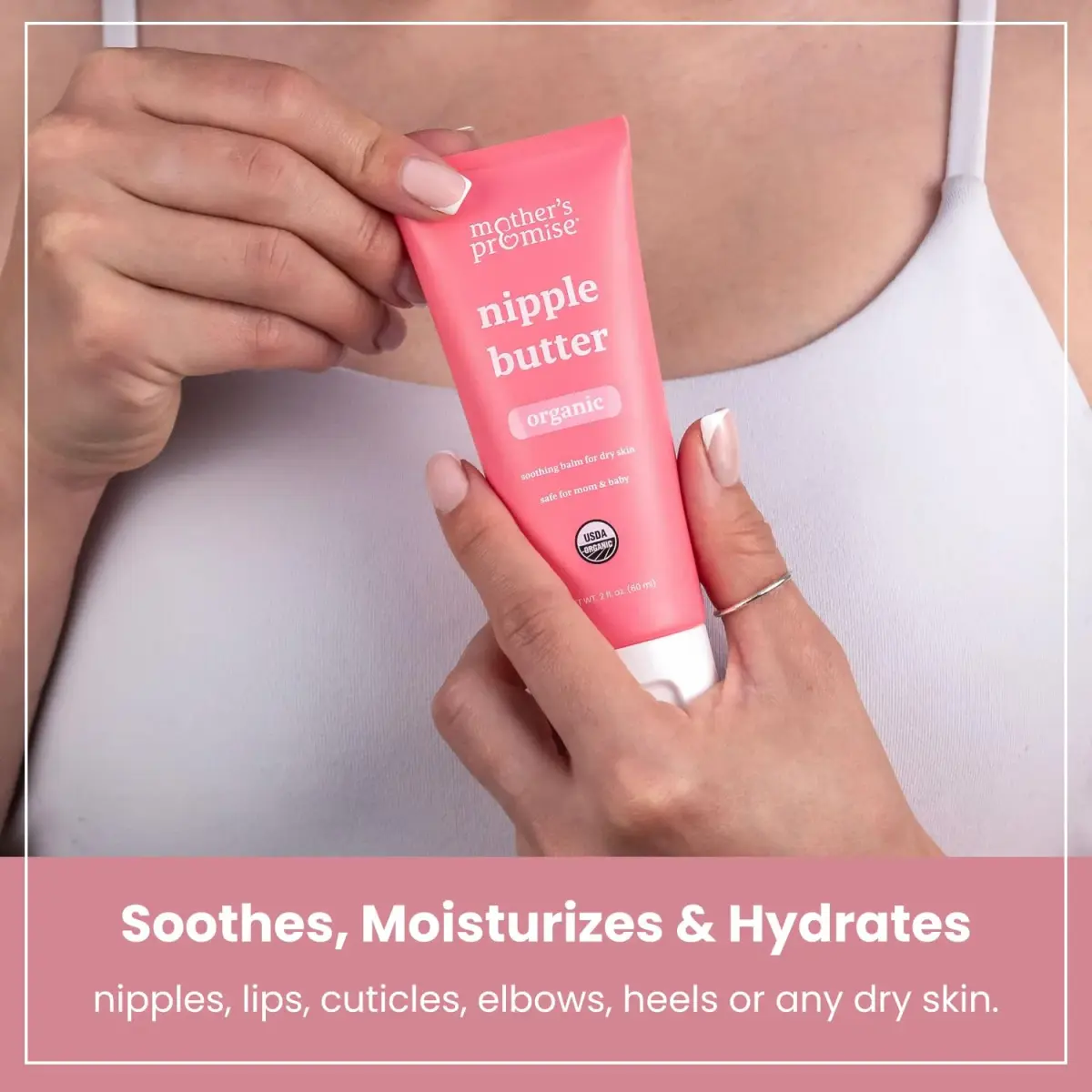 Mother's Promise Nipple Butter Cream 2 fl oz (59 ml) | Lanolin-Free Organic Soothing Balm for Breastfeeding - view 6