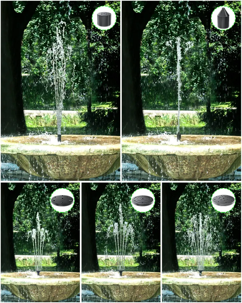 Biling 6.5W Solar Water Pump 250L/h 40-80cm Spray Height | Dry-Run Protected Fountain Pump for Bird Baths & Ponds - view 4