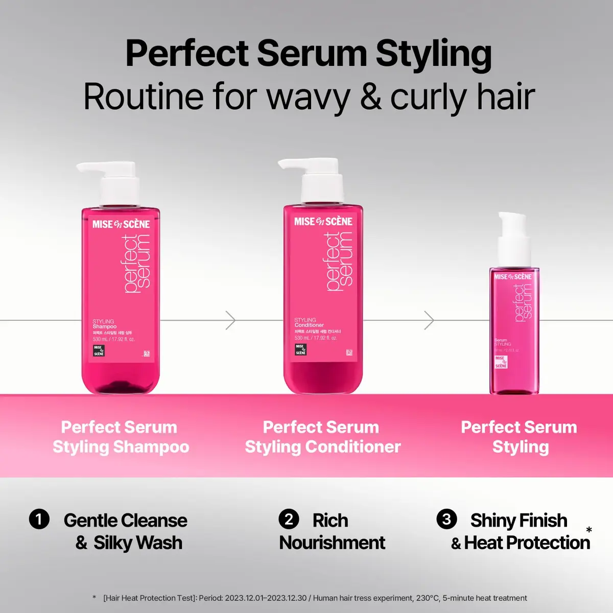 Mise En Scene Perfect Serum Styling Conditioner 530ml | Floral Scent, Heat & Style Memory - view 7