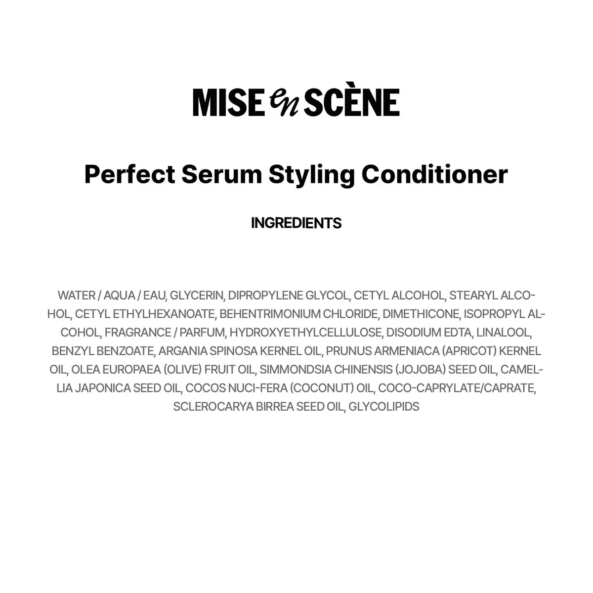 Mise En Scene Perfect Serum Styling Conditioner 530ml | Floral Scent, Heat & Style Memory - view 8